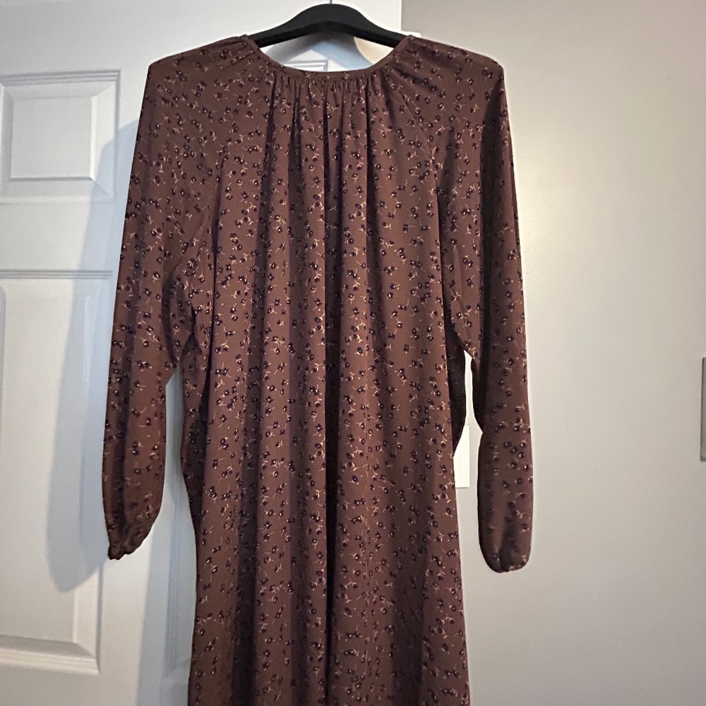 Brown Flowery Dress